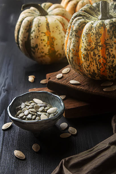 istock Halloween symbol. Ripe pumpkins from the farm 607473814