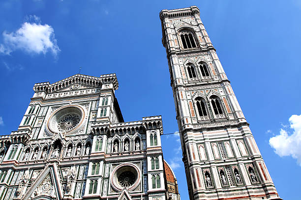 view of cathedral SANTA MARIA DEL FIORE in Florence stock photo