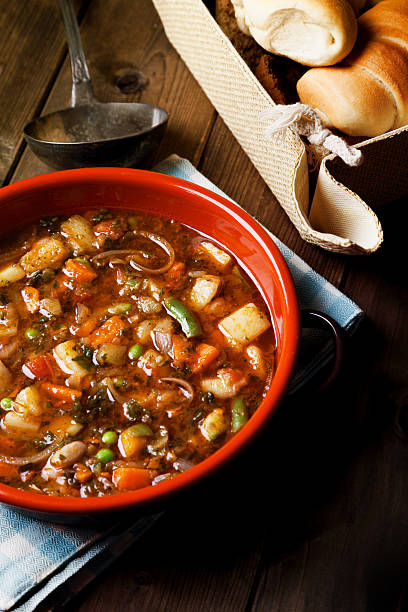 istock Minestrone, Traditional Italian soup 607477094