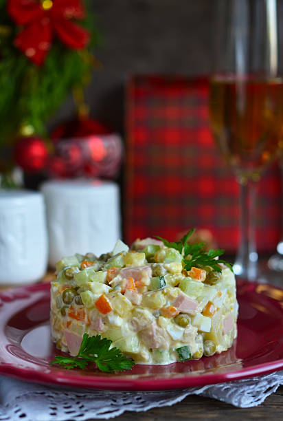 istock Traditional Russian and Ukrainian salad 607477348