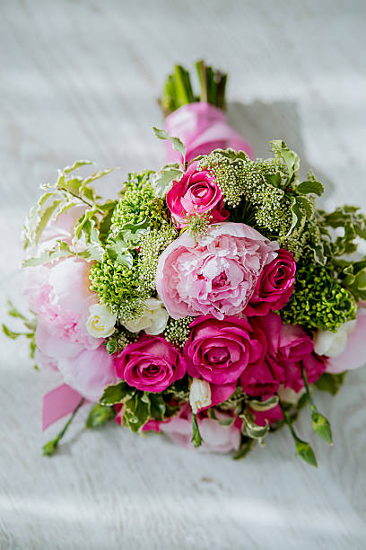 istock bridal bouquet with roses. 607478042
