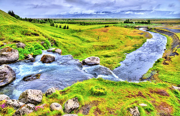 istock Gluggafoss or Merkjarfoss, a waterfall in southern Iceland 607478486