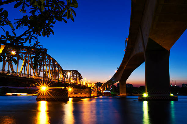 istock Evening light Bridge Bangkok in Thailand. 607484146
