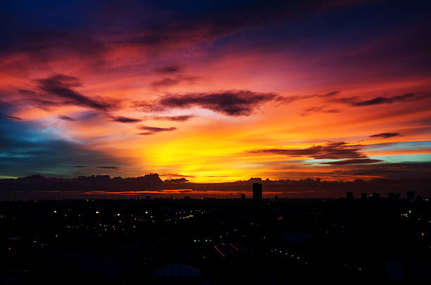 istock Evening light in city in Bangkok, Thailand 607484644