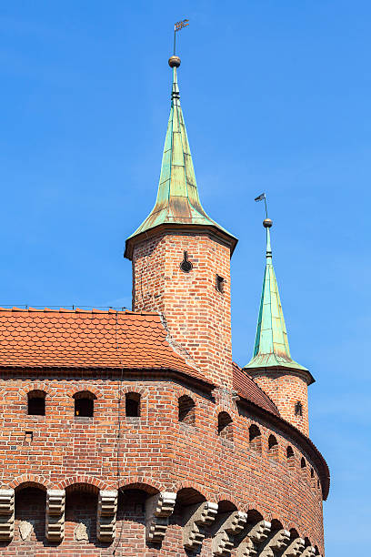 istock Gothic-style Krakow Barbican , Old Town,  Krakow, Poland 607485590