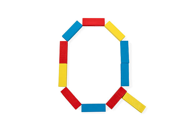 istock Letter Q is folded of wooden blocks 607490704