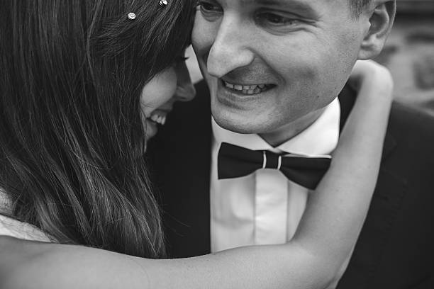 istock Bridal couple close to each other 607491066