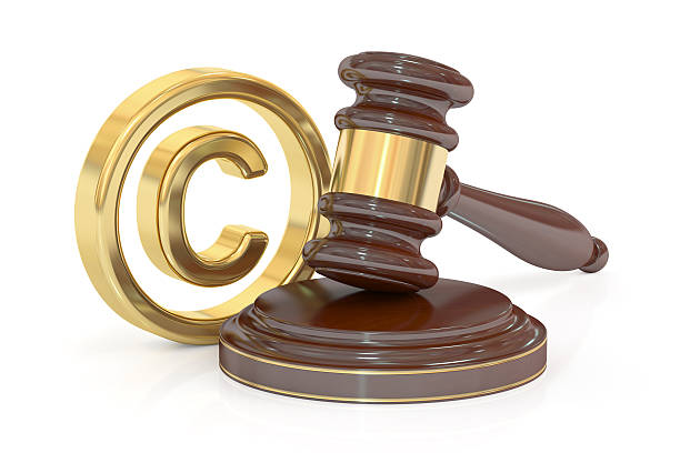 istock Copyright laws and intellectual property concept, 3D rendering 607491904