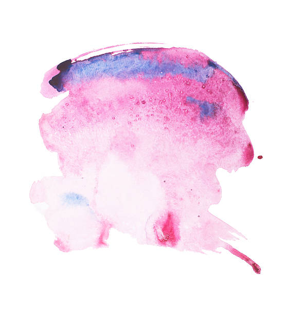 istock Watercolor aquarelle hand drawn color shape art paint splatter stain 607491928