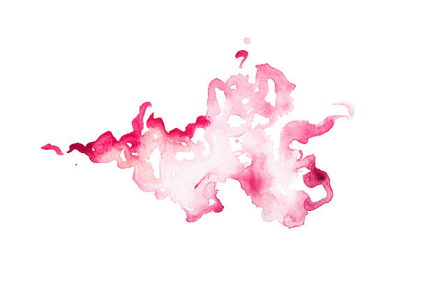 istock Abstract watercolor aquarelle hand drawn colorful shapes art red color 607493292