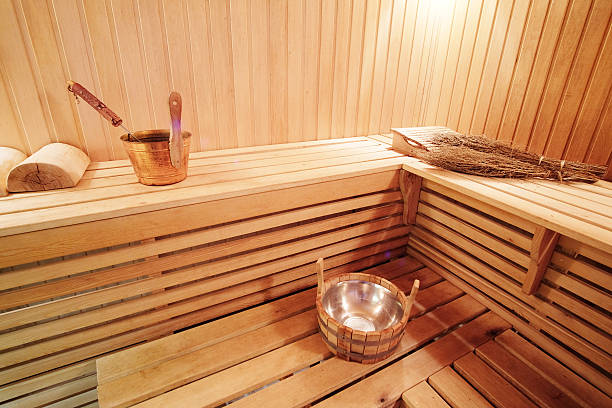istock steam room in Russian bath 607493512