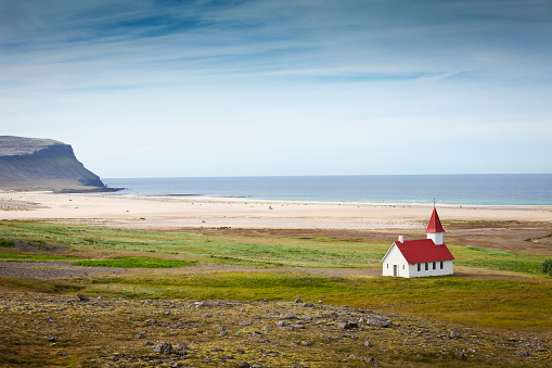 Breidavik church, Westfjords, Iceland.