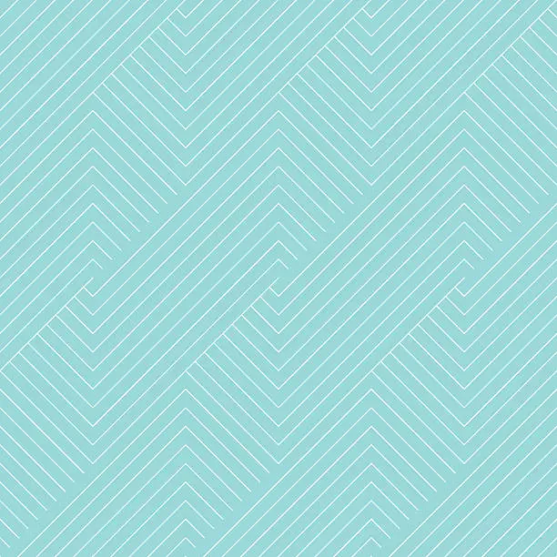 Vector illustration of Chevron striped pattern seamless green aqua and white colors.