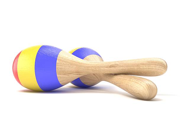 maracas jouets en bois. 3d - two party system photos et images de collection