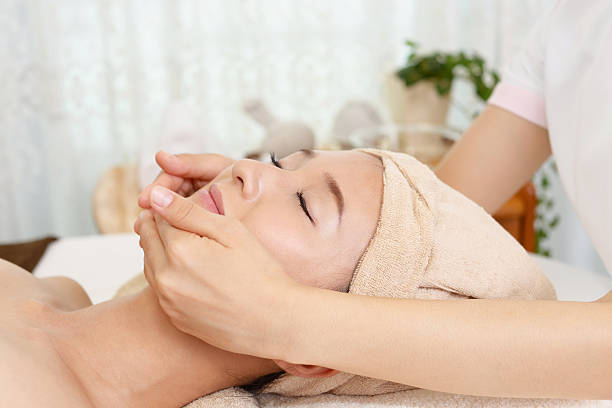 istock Woman relaxing at spa salon 607503778
