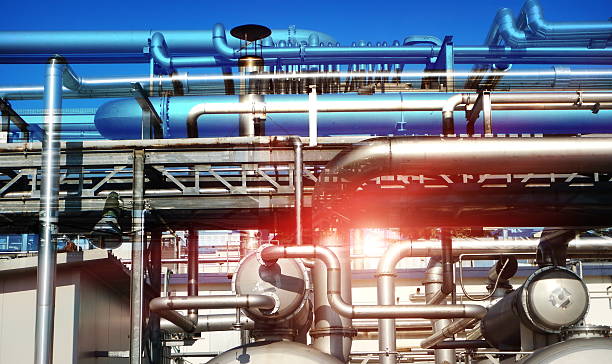 istock Fuel  industry equipment installation 607508142