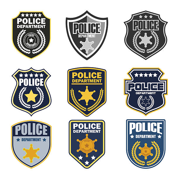 Police Badges Stock Illustration - Download Image Now - Badge