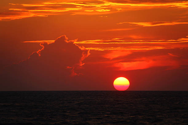 istock Sun Sitting on the Water 607510236