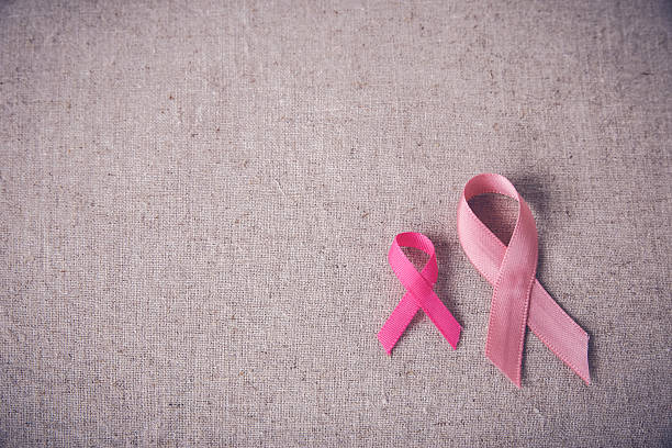 Pink Ribbons toning background, Breast cancer awareness and Abdo Pink Ribbons toning background, Breast cancer awareness and Abdominal cancer awareness stomach knot stock pictures, royalty-free photos & images