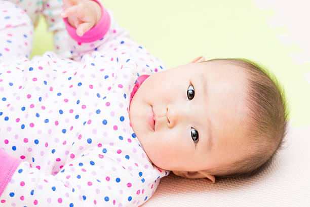 istock Cute baby.Japanese Asian 607588834
