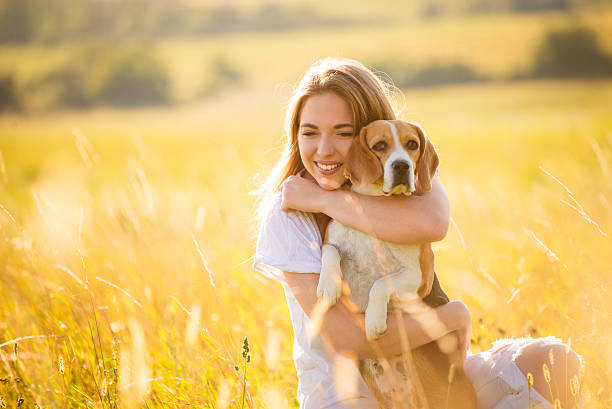 istock Woman and dog 607589508