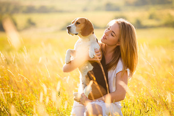 istock Woman and dog 607591116