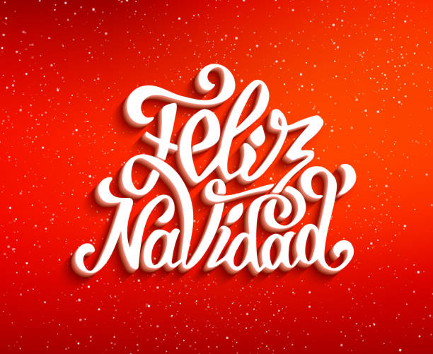feliz navidad». веселые рождественские поздравления - navidad stock illustrations