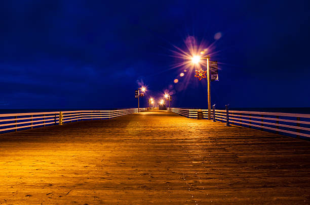 istock Pismo Beach Pier at night 607592418