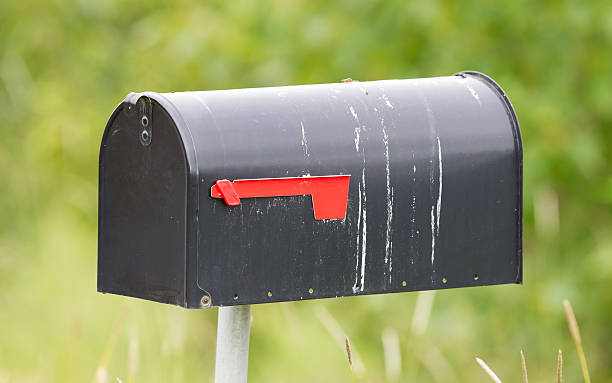 istock Rural mailbox on a metal post 607595420