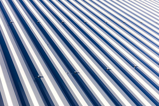 istock corrugated metal roof background texture in sunlight 607597042