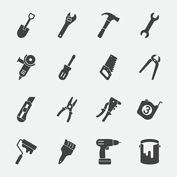 значок инструменты векторный - claw hammer stock illustrations