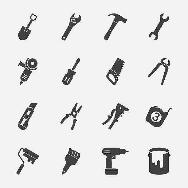Tools vector icon Tools vector icon riveting stock illustrations