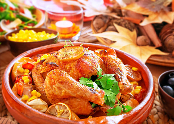 istock Thanksgiving day family dinner 607606044