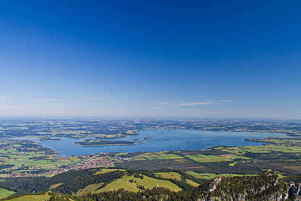 From Kampenwand summit you can see  of the Chiemsee