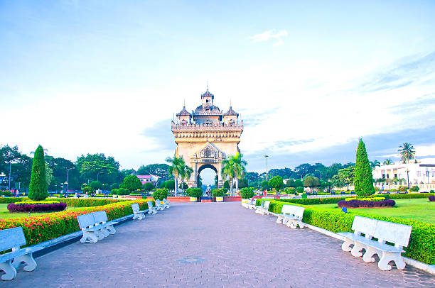 istock Patuxay Monument, Vientiane, Laos 607607424