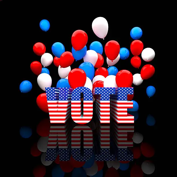 usa election balloon 3d image