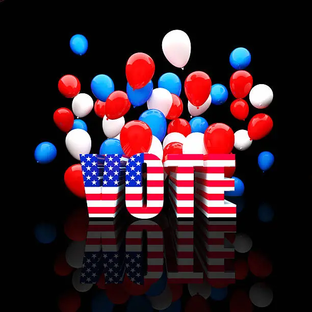 usa election balloon 3d image