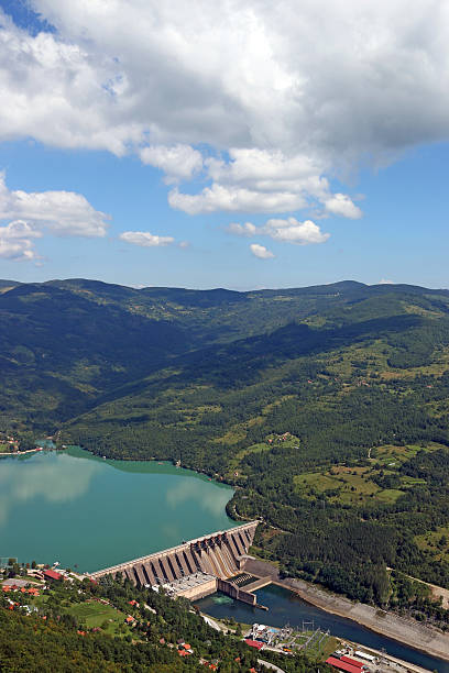 istock hydropower plants on Drina river landscape 607616716