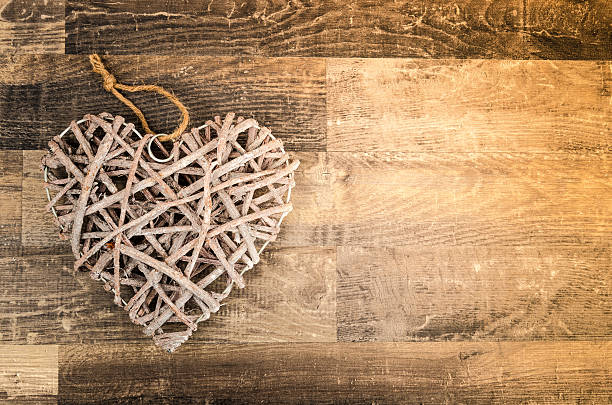 istock Old aged christmas ornament heart 607617414