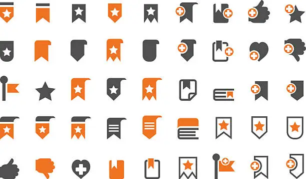 Vector illustration of Bookmark icons