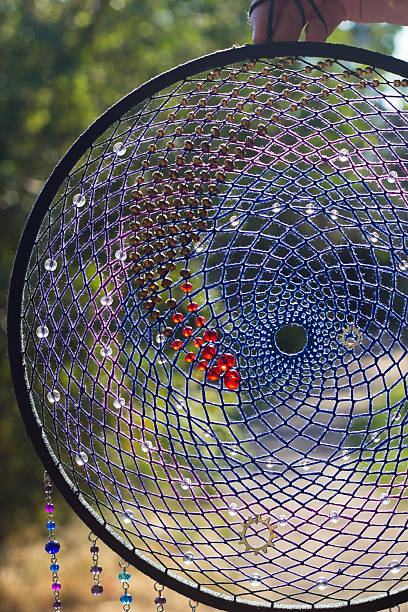 istock photo of a dreamcatcher made by hand 607619158