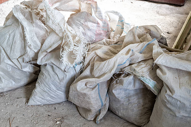 istock Heap of dirty cellophane sackful 607619602