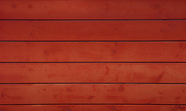 istock Red vintage grunge painted wooden planks panel 607622260