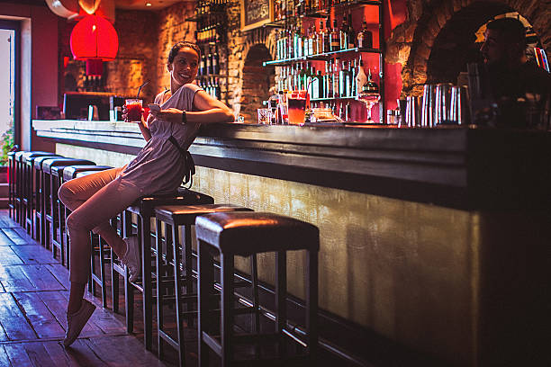 Older male bartender hospitality
