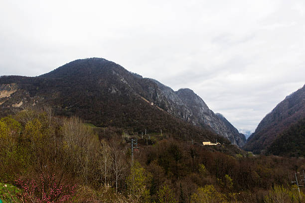 istock Mountain landscape. Krasnaya Polyana, Russia 607647024