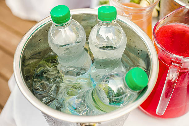 istock Bottled water in an ice bucket 607648220
