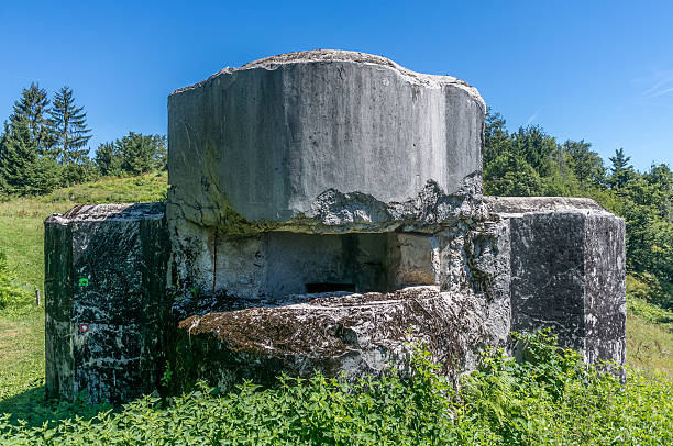 istock Border defence bunker from WWII, close up 607648562