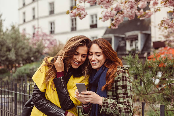 istock Attractive girls in Paris 607649008