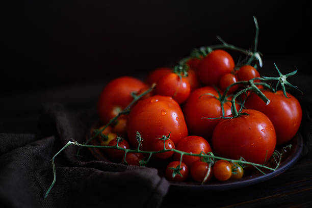 tomates frescos de verano orgánicos de cosecha propia - tomato beefsteak tomato heirloom tomato pink fotografías e imágenes de stock