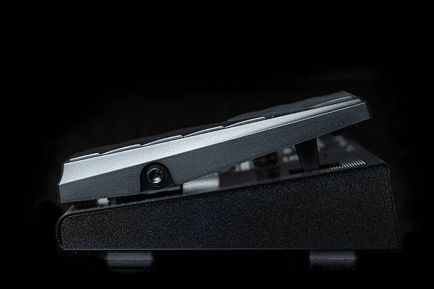 istock Side view of Guitar effect Pedal 607651074